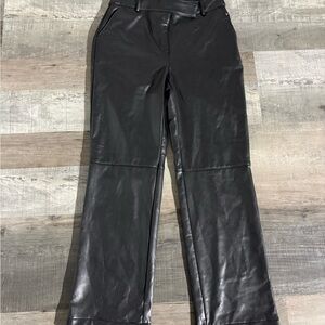 NWT Reitmans Black Straight Leg Faux Leather Pants